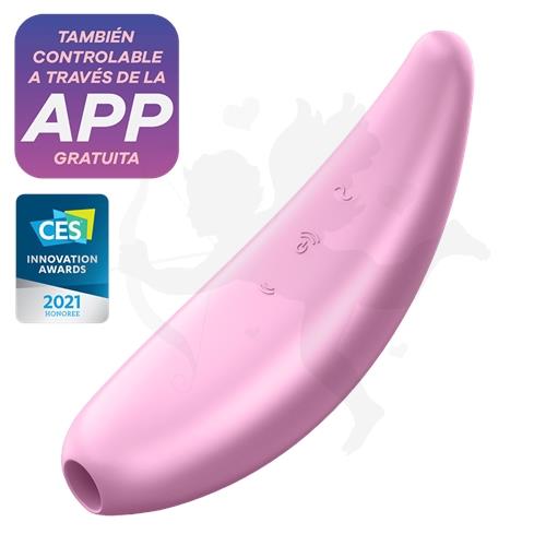 Curvy 3+ pink Succionador de clitoris con control Bluetooth